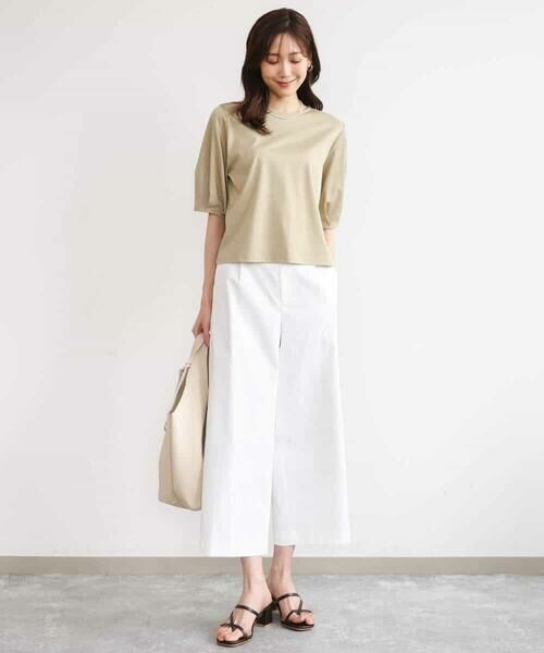 MK MICHEL KLEIN / エムケーミッシェルクラン ショート・ハーフ・半端丈パンツ | [洗える]ナチュラルツイルワイドクロップドパンツ | 詳細21