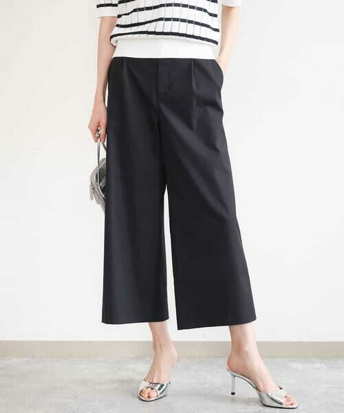 MK MICHEL KLEIN / エムケーミッシェルクラン ショート・ハーフ・半端丈パンツ | [洗える]ナチュラルツイルワイドクロップドパンツ | 詳細23