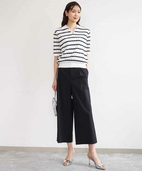 MK MICHEL KLEIN / エムケーミッシェルクラン ショート・ハーフ・半端丈パンツ | [洗える]ナチュラルツイルワイドクロップドパンツ | 詳細25