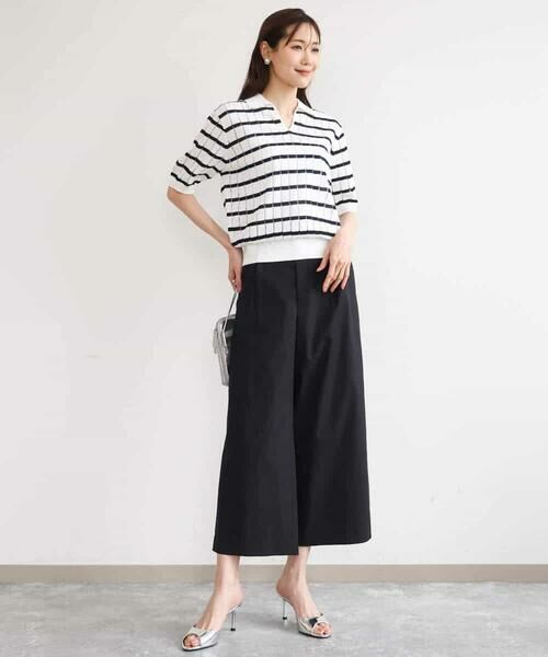 MK MICHEL KLEIN / エムケーミッシェルクラン ショート・ハーフ・半端丈パンツ | [洗える]ナチュラルツイルワイドクロップドパンツ | 詳細26