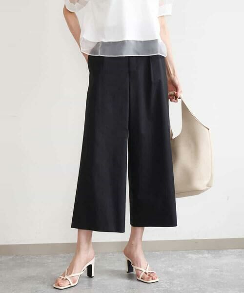 MK MICHEL KLEIN / エムケーミッシェルクラン ショート・ハーフ・半端丈パンツ | [洗える]ナチュラルツイルワイドクロップドパンツ | 詳細29