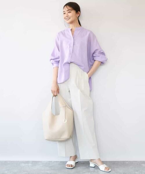 MK MICHEL KLEIN / エムケーミッシェルクラン チノ・ワークパンツ | [接触冷感/洗える]バレル風シルエットストレッチパンツ | 詳細11