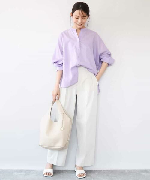MK MICHEL KLEIN / エムケーミッシェルクラン チノ・ワークパンツ | [接触冷感/洗える]バレル風シルエットストレッチパンツ | 詳細12