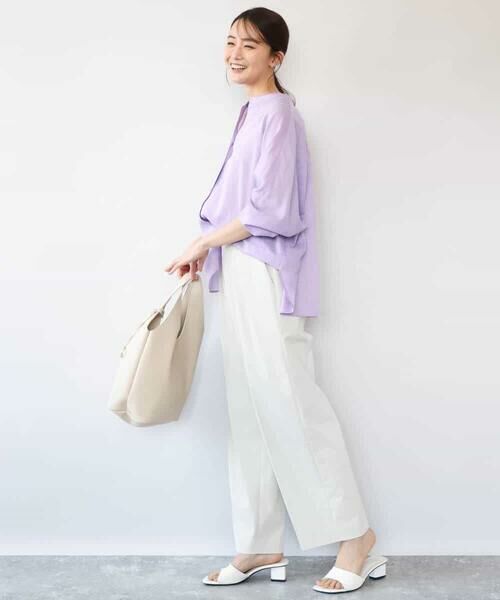 MK MICHEL KLEIN / エムケーミッシェルクラン チノ・ワークパンツ | [接触冷感/洗える]バレル風シルエットストレッチパンツ | 詳細13