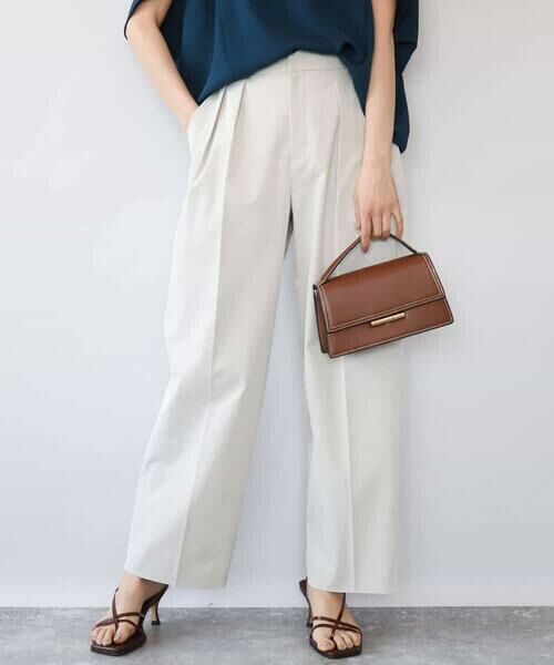 MK MICHEL KLEIN / エムケーミッシェルクラン チノ・ワークパンツ | [接触冷感/洗える]バレル風シルエットストレッチパンツ | 詳細5