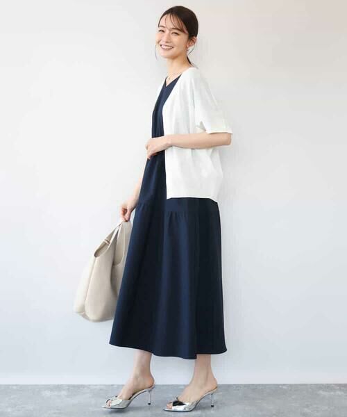 MK MICHEL KLEIN / エムケーミッシェルクラン カーディガン・ボレロ | [洗える]Vネックドルマンスリーブカーディガン | 詳細14