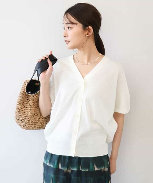 MK MICHEL KLEIN / エムケーミッシェルクラン カーディガン・ボレロ | [洗える]Vネックドルマンスリーブカーディガン | 詳細16