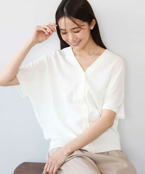 MK MICHEL KLEIN / エムケーミッシェルクラン カーディガン・ボレロ | [洗える]Vネックドルマンスリーブカーディガン | 詳細2