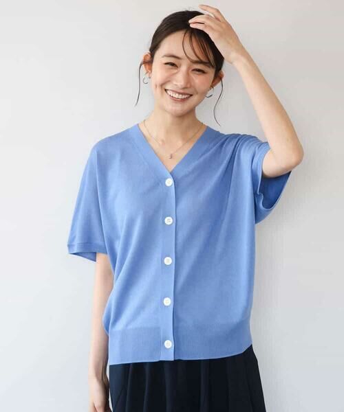 MK MICHEL KLEIN / エムケーミッシェルクラン カーディガン・ボレロ | [洗える]Vネックドルマンスリーブカーディガン | 詳細20