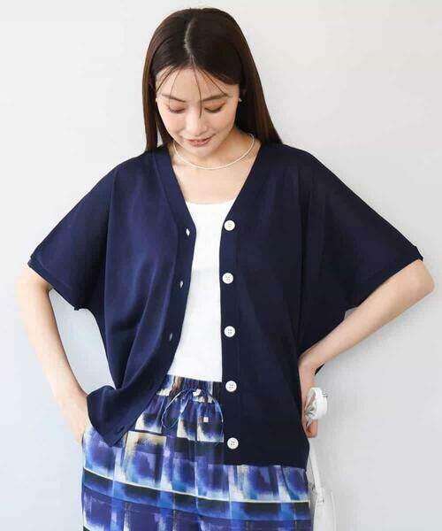 MK MICHEL KLEIN / エムケーミッシェルクラン カーディガン・ボレロ | [洗える]Vネックドルマンスリーブカーディガン | 詳細25