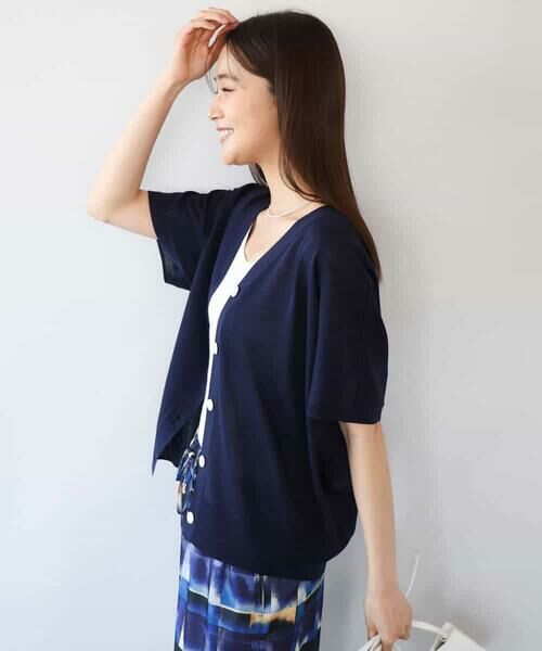 MK MICHEL KLEIN / エムケーミッシェルクラン カーディガン・ボレロ | [洗える]Vネックドルマンスリーブカーディガン | 詳細26