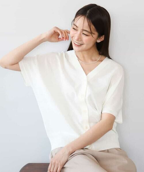 MK MICHEL KLEIN / エムケーミッシェルクラン カーディガン・ボレロ | [洗える]Vネックドルマンスリーブカーディガン | 詳細3