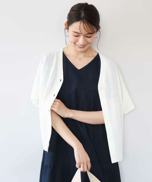 MK MICHEL KLEIN / エムケーミッシェルクラン カーディガン・ボレロ | [洗える]Vネックドルマンスリーブカーディガン | 詳細8