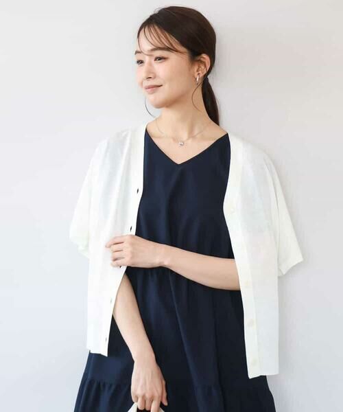 MK MICHEL KLEIN / エムケーミッシェルクラン カーディガン・ボレロ | [洗える]Vネックドルマンスリーブカーディガン | 詳細9