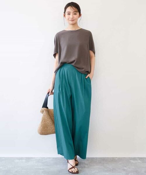 MK MICHEL KLEIN / エムケーミッシェルクラン シャツ・ブラウス | [瞬美シリーズ/UVカット/接触冷感/速乾/洗える]梨地ジョーゼット 変形スリーブブラウス | 詳細12