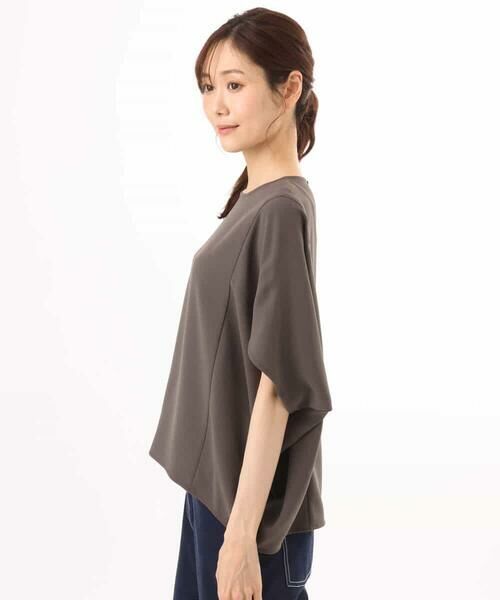 MK MICHEL KLEIN / エムケーミッシェルクラン シャツ・ブラウス | [瞬美シリーズ/UVカット/接触冷感/速乾/洗える]梨地ジョーゼット 変形スリーブブラウス | 詳細16