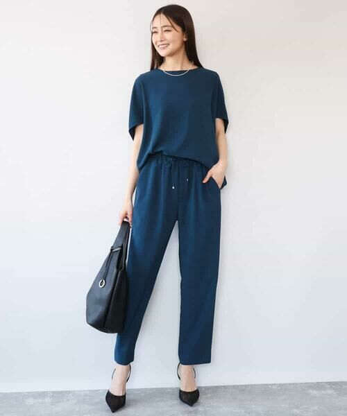 MK MICHEL KLEIN / エムケーミッシェルクラン シャツ・ブラウス | [瞬美シリーズ/UVカット/接触冷感/速乾/洗える]梨地ジョーゼット 変形スリーブブラウス | 詳細8