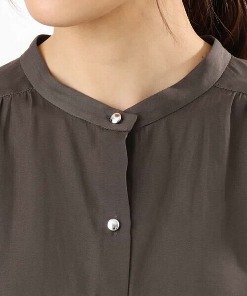 MK MICHEL KLEIN / エムケーミッシェルクラン シャツ・ブラウス | [UVカット/接触冷感/洗える]バンドカラーサテンブラウス | 詳細14