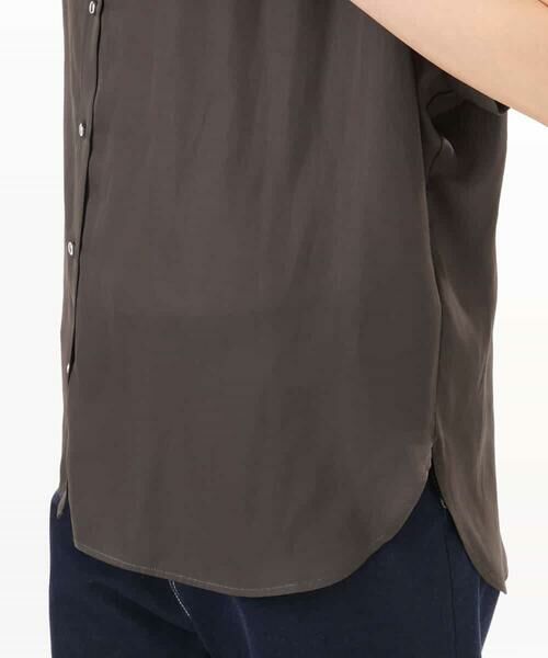 MK MICHEL KLEIN / エムケーミッシェルクラン シャツ・ブラウス | [UVカット/接触冷感/洗える]バンドカラーサテンブラウス | 詳細17