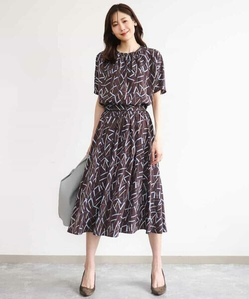 MK MICHEL KLEIN / エムケーミッシェルクラン シャツ・ブラウス | [接触冷感/洗える]アートプリントブラウス | 詳細14