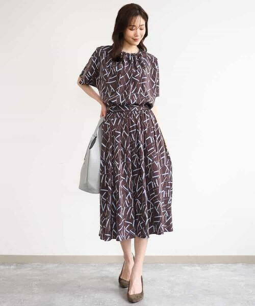 MK MICHEL KLEIN / エムケーミッシェルクラン シャツ・ブラウス | [接触冷感/洗える]アートプリントブラウス | 詳細15