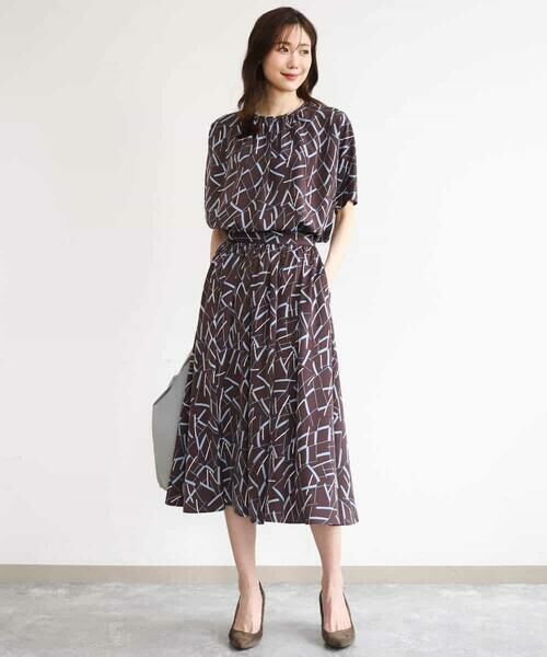 MK MICHEL KLEIN / エムケーミッシェルクラン シャツ・ブラウス | [接触冷感/洗える]アートプリントブラウス | 詳細16