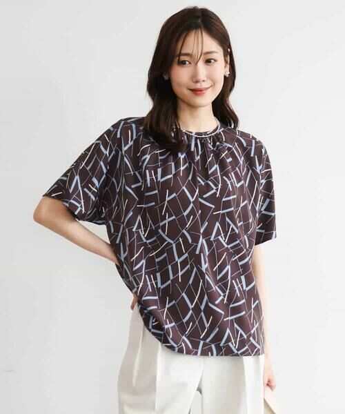 MK MICHEL KLEIN / エムケーミッシェルクラン シャツ・ブラウス | [接触冷感/洗える]アートプリントブラウス | 詳細17