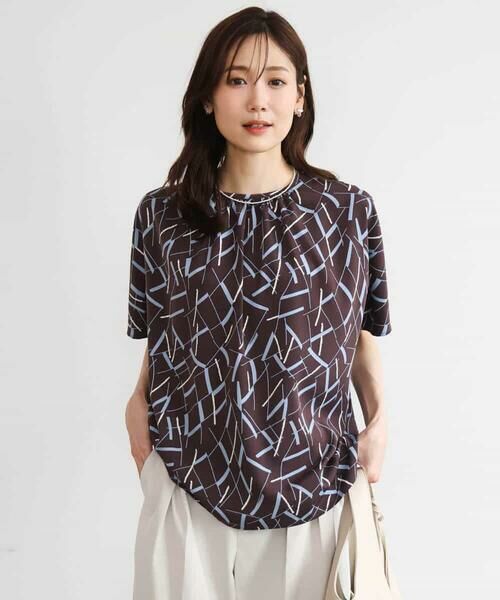 MK MICHEL KLEIN / エムケーミッシェルクラン シャツ・ブラウス | [接触冷感/洗える]アートプリントブラウス | 詳細18