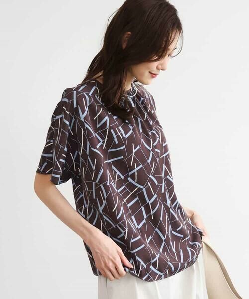 MK MICHEL KLEIN / エムケーミッシェルクラン シャツ・ブラウス | [接触冷感/洗える]アートプリントブラウス | 詳細19