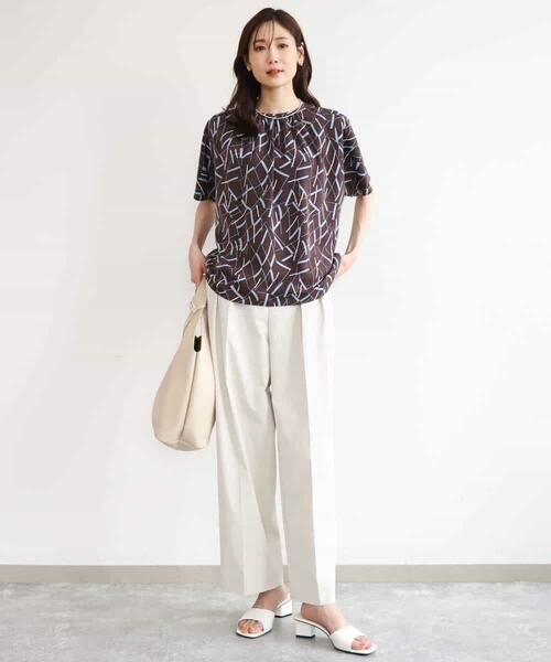 MK MICHEL KLEIN / エムケーミッシェルクラン シャツ・ブラウス | [接触冷感/洗える]アートプリントブラウス | 詳細20