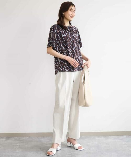 MK MICHEL KLEIN / エムケーミッシェルクラン シャツ・ブラウス | [接触冷感/洗える]アートプリントブラウス | 詳細21