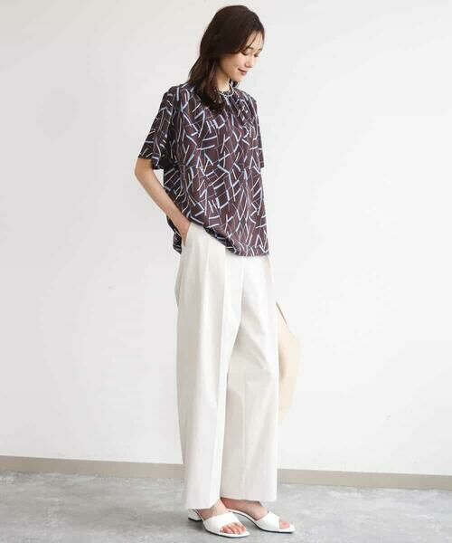 MK MICHEL KLEIN / エムケーミッシェルクラン シャツ・ブラウス | [接触冷感/洗える]アートプリントブラウス | 詳細22