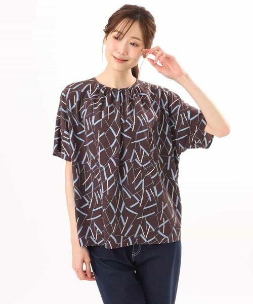 MK MICHEL KLEIN / エムケーミッシェルクラン シャツ・ブラウス | [接触冷感/洗える]アートプリントブラウス | 詳細23