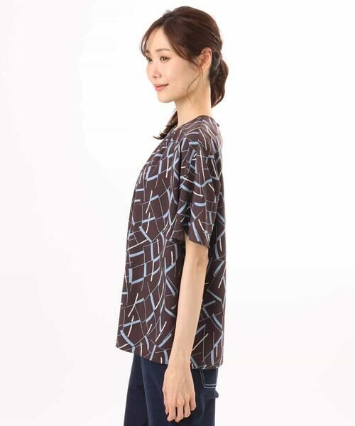 MK MICHEL KLEIN / エムケーミッシェルクラン シャツ・ブラウス | [接触冷感/洗える]アートプリントブラウス | 詳細24