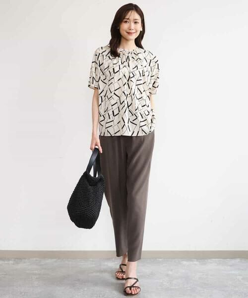 MK MICHEL KLEIN / エムケーミッシェルクラン シャツ・ブラウス | [接触冷感/洗える]アートプリントブラウス | 詳細6