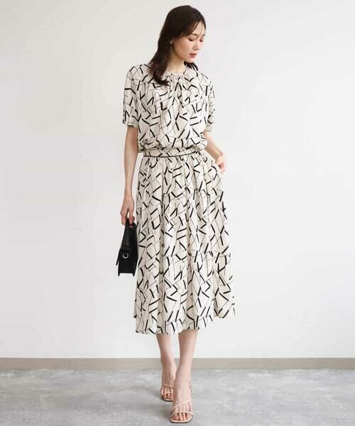 MK MICHEL KLEIN / エムケーミッシェルクラン シャツ・ブラウス | [接触冷感/洗える]アートプリントブラウス | 詳細9