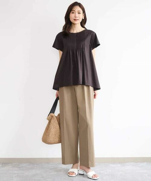 MK MICHEL KLEIN / エムケーミッシェルクラン カットソー | [接触冷感/洗える]シルケット天竺Aラインカットソー | 詳細10