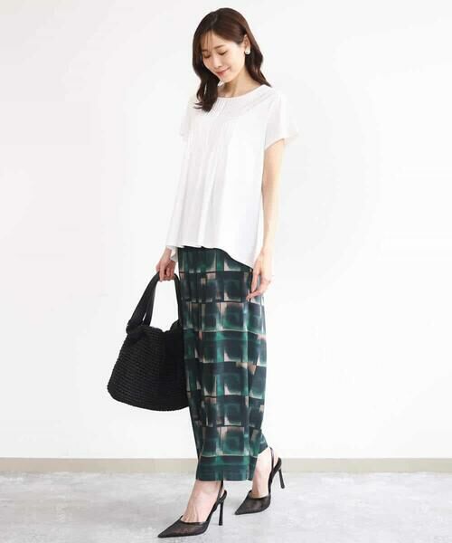 MK MICHEL KLEIN / エムケーミッシェルクラン カットソー | [接触冷感/洗える]シルケット天竺Aラインカットソー | 詳細17