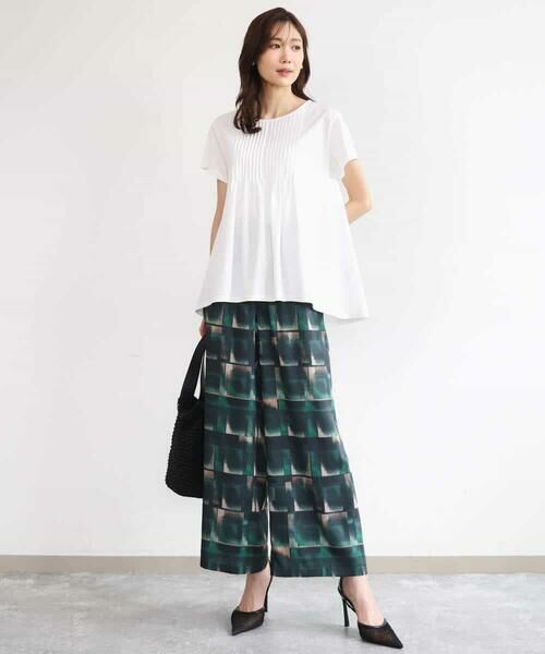 MK MICHEL KLEIN / エムケーミッシェルクラン カットソー | [接触冷感/洗える]シルケット天竺Aラインカットソー | 詳細18