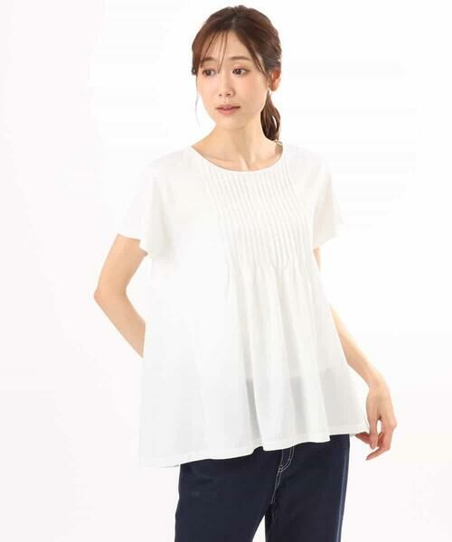 MK MICHEL KLEIN / エムケーミッシェルクラン カットソー | [接触冷感/洗える]シルケット天竺Aラインカットソー | 詳細19