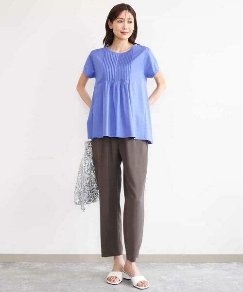 MK MICHEL KLEIN / エムケーミッシェルクラン カットソー | [接触冷感/洗える]シルケット天竺Aラインカットソー | 詳細5