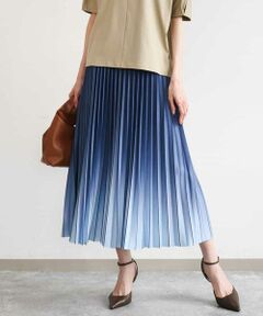MK MICHEL KLEIN / エムケーミッシェルクラン ロング・マキシ丈スカート | [洗える]グラデーションデザインニットプリーツスカート