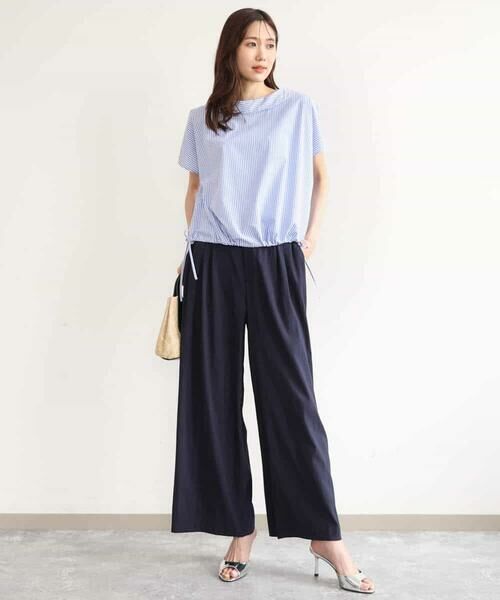 MK MICHEL KLEIN / エムケーミッシェルクラン シャツ・ブラウス | [接触冷感/洗える]ロールネック ギャザースリーブブラウス(半袖) | 詳細18
