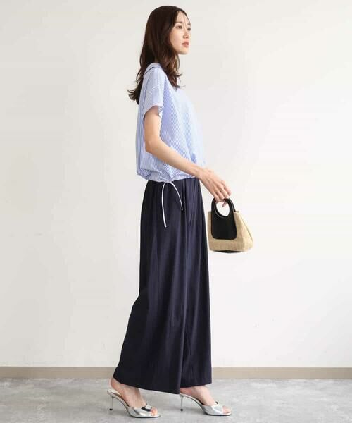 MK MICHEL KLEIN / エムケーミッシェルクラン シャツ・ブラウス | [接触冷感/洗える]ロールネック ギャザースリーブブラウス(半袖) | 詳細20