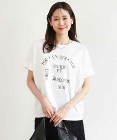 MK MICHEL KLEIN / エムケーミッシェルクラン カットソー | [UVカット/接触冷感/洗える]デザインロゴTシャツ