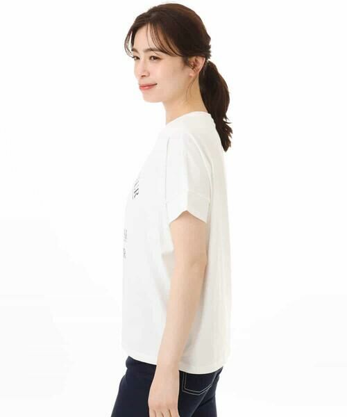 MK MICHEL KLEIN / エムケーミッシェルクラン カットソー | [UVカット/接触冷感/洗える]デザインロゴTシャツ | 詳細13