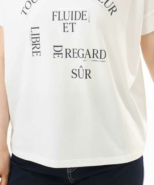 MK MICHEL KLEIN / エムケーミッシェルクラン カットソー | [UVカット/接触冷感/洗える]デザインロゴTシャツ | 詳細17