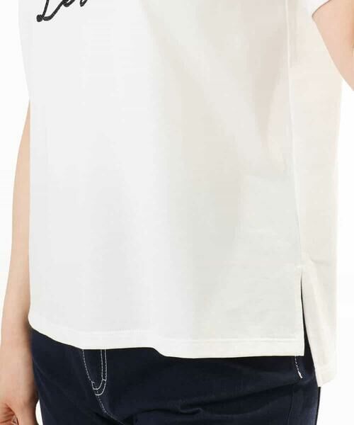 MK MICHEL KLEIN / エムケーミッシェルクラン カットソー | [UVカット/接触冷感/洗える]デザインロゴTシャツ | 詳細11