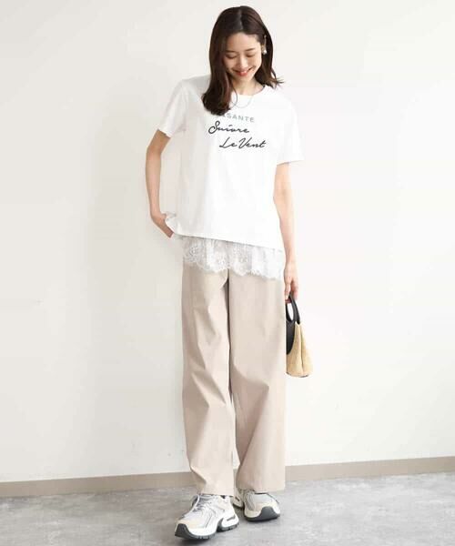 MK MICHEL KLEIN / エムケーミッシェルクラン カットソー | [UVカット/接触冷感/洗える]デザインロゴTシャツ | 詳細3