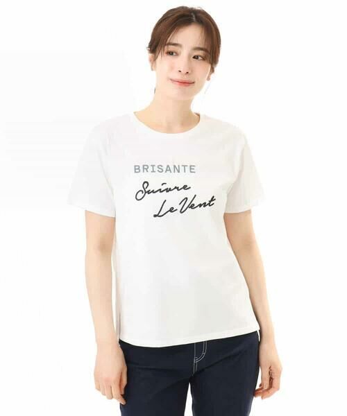 MK MICHEL KLEIN / エムケーミッシェルクラン カットソー | [UVカット/接触冷感/洗える]デザインロゴTシャツ | 詳細6
